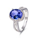 Nufeng Commuting Versatile Natural 5A Tanzanite Ring Precision-cut Fire-Inlaid Diamond Gemstone Ring Blue Tanzanite Finger (Open)