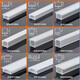 Lampe à ligne LED Liangfan LAMPE EN ALUMINUM EN ALUMINUM lampe de la ligne de ligne intégrée avec fente de carte en forme de 1 cm 1509 avec bord