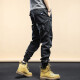 Jeep Spirit Work Hosen Herren Frühling und Herbst Neue Modemarke Hosen Jugend Casual Fashion Loose Sports Lange Hosen 679 Black 32