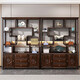 Congyou Bogu rack ebony wood solid wood new Chinese bookshelf Duobao Pavilion living room partition tea cabinet tea display cabinet tea room solid wood Bogu rack
