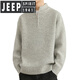 Jeep Spirit Light Luxus Halbzipper Stand Halsband Pullover Herren Winter Wärme Innere Wear Herrenpullover Teenager LO6627 Hellgrau M ungefähr 90 ~ 115 Jin [Jin gleich 0,5 kg] kann getragen werden