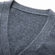 Hengyuanxiang Autumn and Winter Men's 100% Pure Wool Vest Winter V-neck Wool Sweater Sleeveless Knitted Sweater Cardigan DNDS-55607 Minghua Gray XL (175)