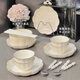 
Xibaisheng Housewarming gift tableware set underglaze color household solid color ceramic bowl plate plate bowl chopstick set high-eye 5-inch rice bowl 2 ordinary set 13792 pieces