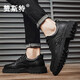 Zapatos de hombres de lujo de Zanste Light Spring y otoño de tamaño grande Toe Toe Toe Coasthide Cuero sin deslizamiento zapatos de punta grande de cuero transpirable Black Retro 46 para hombres 46