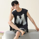 Modal 100% cotton vest pajamas men pure cotton summer sleeveless cool thin home clothes summer can be worn out suit (cotton) AM719 men L