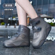 Pinhui Youxuan Regenschuhe Frauen wasserdichte Schuhe Abdeckung Regenschuhe Abdeckung Regenschuhe Abdeckung Regenschuhe Anti-Rutsch verdickte Verschleiß-resistente Jungen und Mädchen Regenstiefel Schwarzer Tee (mittlerer Röhrchen) mittlerer Röhrchen M (34-36 Größen) Hochröhrchen 36-37 36-37
