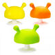 Mombella small mushroom soothing teether baby soft chewable silicone toy pink comes with anti-drop chain + storage box