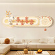 Xuling neues chinesisches Wohnzimmersofa Hintergrund Wanddekoration Malerei High-End-Atmosphärische hängende warme Hauslampe 2024 Wand Flach Ping Ein Xile B (kreativer Uhr Swing) YXH0545 großer Größe: 12035 cm Spiegelkristallporzellanmals Mal