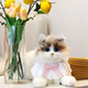 Simulierte Katzenpuppen, Ruffian -Katzenpuppen, Puppen, Kätzchen Plüschspielzeuggeschenke für Freundinnen am Valentinstag, Ragdolls, Katzenpuppen, Standardstil 38*22 cm