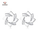 Aido Diamond pt950 platinum earrings for women, white gold whirling windmill earrings, fashionable and versatile sparkling earrings, a pair, weighing 3.2-3.4 grams