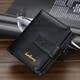 Willet Kangaroo New Men's Short Multi-Card VERTICAL CARDICA CARNE BALLER DE MONEZA BLOCA Multi-función Bolsa de billetera japonesa y coreana Negro