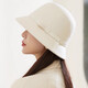 Zhunwu white top hat Hepburn style daughter hat Fisherman hat Lady's autumn and winter elegant basin hat British woolen hat [white] adjustable style - top hat (one size) big head circumference is also suitable