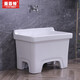 Lefit (lfte) bathroom ceramic wash mop pool balcony mop trough household Taiwan control large, medium and small mop basin courtyard mop pool 5058 basket water + faucet delivery to home