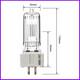 Lámpara de filamento de tungsteno de foco de cuarzo GX9.51000W/2000W Bulbo de búsqueda marino 6996p Lámpara de luz de seda WA GX9.5 230V 650W 300W o superior