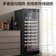 Haier thermostatic wine cabinet, home built-in red wine cabinet, air-cooled, frost-free, electronic temperature control, single-door thermostatic cabinet, first-class energy efficiency, office wine tea cabinet, refrigerated cigar cabinet, 84 bottles, air-cooled, frost-free + full space temperature equalization + cup hanging area 196L