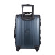 LEXON trolley case, universal wheel boarding case, simple suitcase, aluminum magnesium alloy suitcase for men and women, 20 inches, dark blue and black