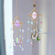 Sonnenlichtfänger Kristall Wind Chime Licht und Schattenkristall roher Stein Wind CHIME Pendell Sonneneinstrahlung Fänger 3937 Amethyst