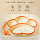 
licheers baby meal plate baby silicone learning to eat separate tableware suction cup integrated children's supplementary food bowl with straw green