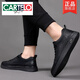 卡帝乐鳄鱼（CARTELO）高端全牛皮男鞋2025男士商务真皮运动休闲皮鞋透气软底板鞋男新款 2603新款黑色 41
