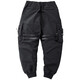 VIP flight trendy brand overalls men's loose multi-pocket casual pants spring and autumn thin sports trousers leggings functional wind paratrooper pants black 2XL