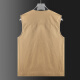 
Keerqi vest men's pure cotton work vest middle-aged and elderly people's large-size photography fishing horse clip daddy wear multi-pocket vest khaki 8802 XL suggestion 130-145Jin [Jin equals 0.5 kg]