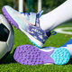 Hongxing Tong Ke Chaussures de course Marque Code cassé pour les femmes de football pour enfants Nails cassés TF Girls 'Training Chaussures Pink non glip 1098 Nails écrasés blancs 30