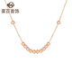 Cai Bai Jewelry K Gold Necklace 18K Gold Simple Fashion OL Style Ball Bead Necklace Chain Price About 40cm Rose Color