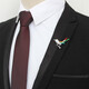 Xifei brooch for men and women, gentleman's fun bird corsage short pin, suit clothing accessories, business casual