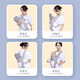Otter Hui bébé Holding S Device nouveau-né Baby Baby Baby Baby Horizontal Front Hug Style Freering Hands Travel Simple Multifonctionnel et Lightweight Baby Strap Grey - Single Taille