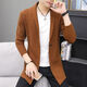Wanpai Mo spring and autumn mid-length sweater men's cardigan jacket slim sweater top autumn sweater trendy men's clothing K20 black 3XL 145-160Jin [Jin equals 0.5 kg] wear