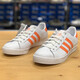 Adidas casual shoes women's shoes 2025 summer new Clover sneakers white shoes versatile low top shoes EE6202 white/orange 36 (220mm)
