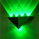 Yilin LED wall lamp modern simple creative corridor aisle bar club KTV background wall decoration colorful color-changing light 5W green light high-brightness model