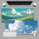 Ruqinlian Landscape Painting Series Mouse Painting Extra Large Oil Painting Men's and Girls' Dormitory Table Workstation Office Computer Desk Pad Keyboard Raised Appearance Thickened Lock Edge Customized Anti-slip and Wear-resistant 12593 Leisure Time Long 800mmX Width 400mmX Thickness 3mm