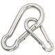 Hesdig JG-54 304 stainless steel spring hook, hoist quick release buckle, spring buckle, chain buckle, safety buckle, spring buckle M4 (5 pieces) Beijing warehouse flash delivery