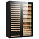 Qiaoke red wine cigar cabinet constant temperature and humidity double door double temperature white wine refrigeration and humidification box combination cabinet large capacity commercial tea cabinet wine and cigar combination cabinet D red wine full + cedar wood cigar cabinet 1.8 meters high