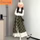 Zhidoudou Herbst- und Winterkleid für Frauen Winter Neukoreanischer Stil sanftes Stil Kleid für Frauenanzug japanischer altersreduzierender süßer Temperament 9896 Stricktop S