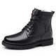 Special Forces Toy Gun 3513 Cruiser Herrenschuhe Taktische Kampfstiefel Winter High-Top Pure Woll Military Baumwolllederschuhe 3518 Single Schuhe Schwarz 39