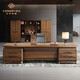 CUNOHVRG New Chinese Style Atmosphere Solid Wood Boss Desk President Desk Manager Desk Executive Desk Walnut Simple Office Desk and Chair Combination 2m Desk