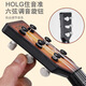 
babyjianle children's ukulele toys, small guitar beginners can play simulated instruments, boys and girls enlightenment music toys [large 4-string wood color] Send pick-finger table