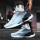 Caotu (CAOTU) men's shoes spring and summer breathable sports and casual men's trendy shoes men's mesh shock-absorbing running shoes men's thick-soled dad shoes men 9887 light blue [leather face style] 39 standard code