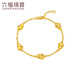 
Liufu Jewelry Light and Shadow Gold Foot Gold Gourd Glossy 5G Gold Bracelet Priced 020257BA 6.25 grams (including labor cost 844 yuan)