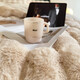 Arctic velvet milk velvet four-piece set winter warm rabbit velvet quilt cover bed sheets and bed cover single three-piece set double bedding Rice apricot [added velvet thickened, suitable for naked sleeping] 1.2m sheet three-piece set-quilt cover 1.5x2.0m