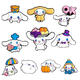 Lochschuhe Sanrio Schuhe Schnalle Cartoon PVC Weiche Kleber abnehmbarer Orament 4 Packs