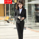 Ximanjiao business attire women's suit small blazer women's autumn and winter workplace interview formal fashion temperament work suit single-piece two-button suit L size (weight 100-110)