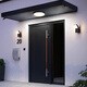 Miaopule outdoor light eave light outdoor ceiling light outdoor door head ceiling light waterproof ceiling light courtyard pavilion yard lighting 36w sand black warm light