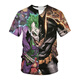 Vpvz Clown T-Shirt 2024 Sommer Neuer 3D-gedruckter modischer Männer personalisierter lässiger rundes Hals-Hals-Halbhülsen-T-Shirt Y838 2xl