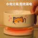猫咪饮水机饮水器酸奶机水碗猫喝水喂食 猫碗冬天用 350ml雪域白喵陶瓷碗+多档B