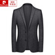 Pierre Cardin autumn and winter wool suit men's jacket youth Korean style woolen casual small suit men's slim single top gray 50/180