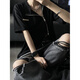 Simple direction American retro design ripped jeans summer handsome street gender-free versatile wide-leg trousers men and women ins 9930 black + belt one size s
