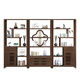 Harmony Shangpin New Chinese Style Solid Wood Boulevard Boulevard Ornement Walnut Modern Simple Study Duobao Pavilion Affiche Bibliothèque de la boutique de 880 mm Boulevard Cabinet (Style de porte de l'armoire gauche)